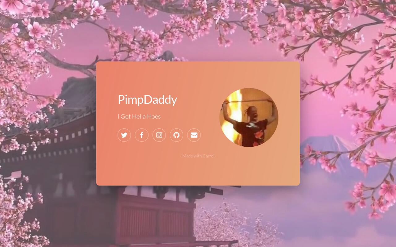 Carrd profile picture for @pimp